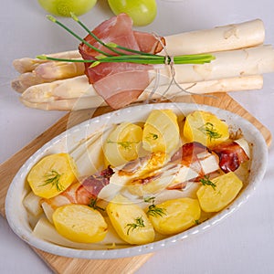 Asparagi and ham brown