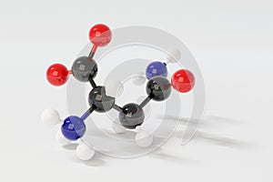 Asparagine L-asparagine, Asn, N amino acid molecule. 3D rendering