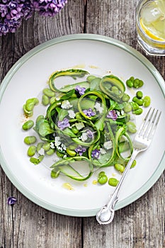 Asparagus and broad bean salad photo