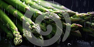 Asparagus close-up. Generative AI