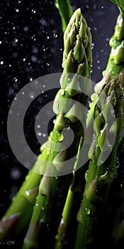 Asparagus close-up. Generative AI