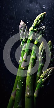 Asparagus close-up. Generative AI