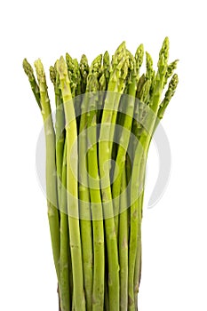 Asparagus close up isolated on white background.