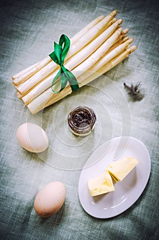 Asparagus dish ingredients
