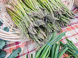 Asparagus and green onions