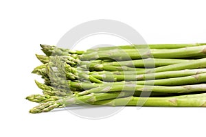 Asparagus green on white background