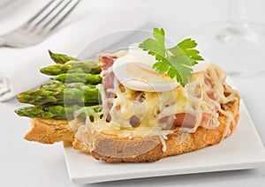 Asparagus ham cheese sandwich