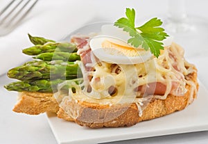 Asparagus ham cheese sandwich