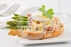 Asparagus ham cheese sandwich