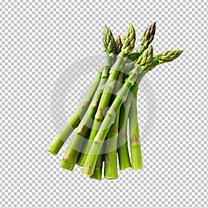 Asparagus isolated on transparent background
