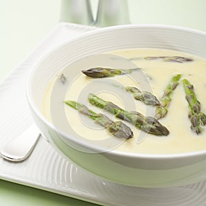 Asparagus Soup in a Bowl