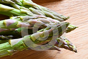 Extreme closeup of asparagus tips