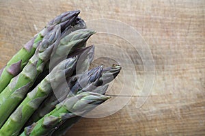 Asparagus vegetables food flat lay
