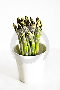 Asparagus in White Pot