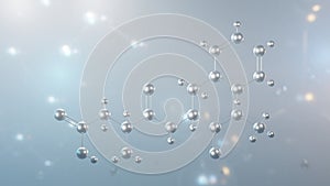 aspartame molecular structure, 3d model molecule, sugar substitute, structural chemical formula view from a microscope photo