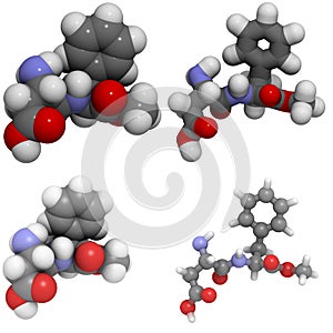 Aspartame molecule