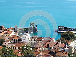 Aspect of Nafpaktos Lepanto harbour, Greece photo