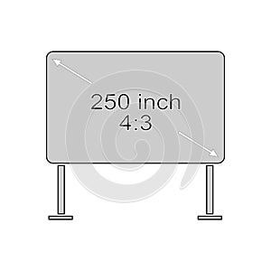 Aspect ratio 4:3 widescreen tv sign icon. Monitor symbol. Report document, information and check tick icons. Currency