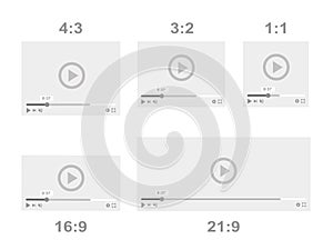 Aspect ratio scale size responsive video player