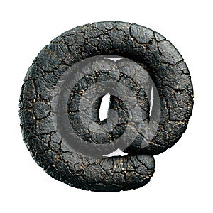 asphalt email sign - 3d at sign tarmac symbol - Suitable for road, transport or highway related subjects