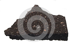 Asphalt isolated on white background