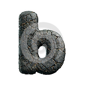 asphalt letter B - Lower-case 3d tarmac font - Suitable for road, transport or highway related subjects