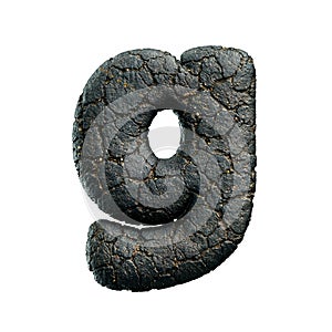 asphalt letter G - Small 3d tarmac font - Suitable for road, transport or highway related subjects