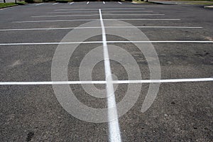 Asphalt parking lot stripe