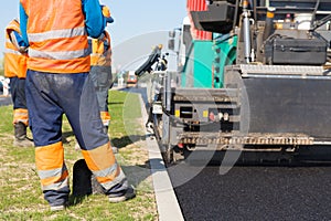 Asphalt pavement construction works