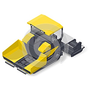 Asphalt paver detailed icon