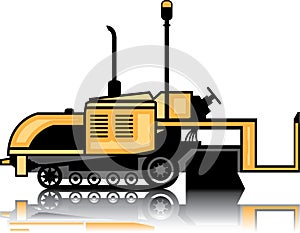 Asphalt paver vector