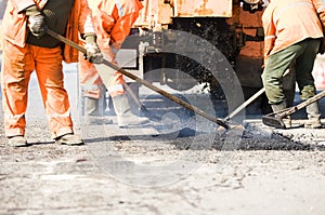 Asphalt paving works