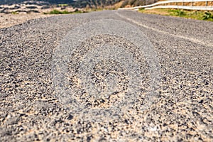 Asphalt road close up photo