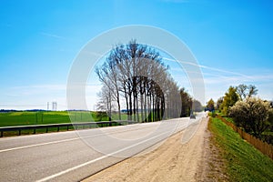 Asphalt road in the countryside