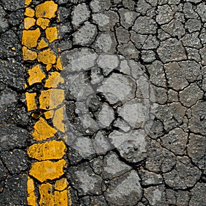 Asphalt road crack