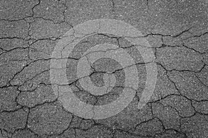 Asphalt road cracking