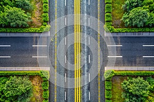 Asphalt road marking top view background
