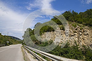 Asphalt road in mountains