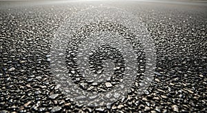 Asphalt Road Surface Texture with Sunlight Reflection