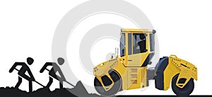 asphalt roller machine