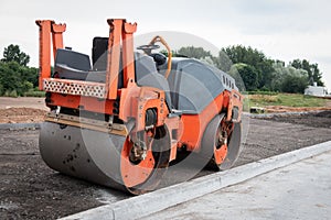 Asphalt roller, road roller - a machine designed for road construction.