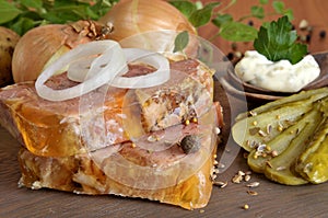Aspic and vegetables photo
