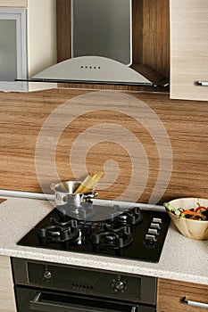 Aspirator in modern kitchen