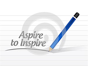 Aspire to inspire message illustration photo