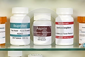 Aspirin Ibuprofen Acetaminophen photo