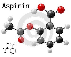 Aspirin molecule photo