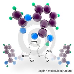 Aspirin molecule structure