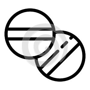 Aspirin tablets icon, outline style