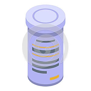 Aspirine jar icon, isometric style photo