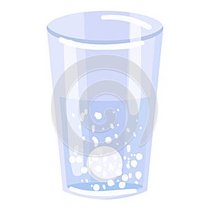 Aspirine water glass icon cartoon vector. Flu virus photo